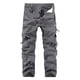thumbnail image 1 of Pantalones largos para hombre, lavados con agua, para exteriores, informales, con bolsillo, cremallera sólida, rectos, de trabajo, 1 of 2