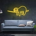 thumbnail image 2 of Handmadetneonsign Sloth animal neon sign, Sloth led neon gift, Sloth neon light decor, Sloth nursery, 2 of 5