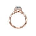 thumbnail image 5 of 1.00 T.C.W Brilliant Asscher Cut Natural Diamond Latest Design Solitiare with Accents Engagement Ring for Women Solid 18K Rose Gold Size 3, 5 of 9