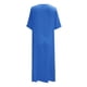 thumbnail image 5 of Vestido informal holgado con cuello en V para mujer: manga larga, color liso, estilo evasé, 5 of 5