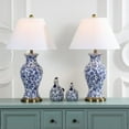 thumbnail image 5 of SAFAVIEH Beijing 29 in. H Floral Urn Table Lamp, Blue/White, Set of 2, 5 of 7