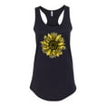 thumbnail image 2 of Wild Bobby, Artsy Cheetah Leopard Print Sunflower, Fashion, Women Racerback Tank Top, Black, Small, 2 of 3