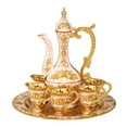 thumbnail image 2 of Juego de cafetera decorativa Gloria 6 tazas tetera bandeja Oro, 2 of 9