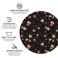 thumbnail image 3 of Lsque Red White Flowers Pattern 4" Drink Coasters Set of 4, PVC Leather Absorbent Coasters, Table Coaster Set Decorative Coffee Cup Coasters Housewarming Gift -Round Shape, 3 of 6
