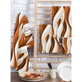 thumbnail image 2 of Burnt Orange White Moire Kitchen Dish Towels for Drying Dishes Set of 4, Modern Abstract Art Waffle Weave Microfiber Hand Tea Bathroom Towels Quick Dry & Absorbent Towel 15.7x23.6, 2 of 7