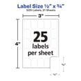 thumbnail image 2 of Avery Removable Labels, 1/2" x 3/4", White, 525 Count, 2 of 6