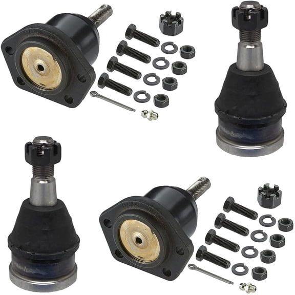 Detroit Axle - 4 Front Ball Joints for Chevy GMC C10 C15 G10 G15 P10 P15 R1500 C1500 G1500 G2500 R1500 P1500 Suburban Pickup Upper and Lower Ball Joints Replacement