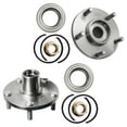 thumbnail image 6 of Detroit Axle - Front & Rear Disc Brake Rotors w/ Ceramic Brake Pads + Wheel Bearing & Hub Assembly Replacement for 2004 2005 2006 2007 2008 Nissan Maxima - 12 pc Set, 6 of 8