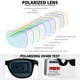thumbnail image 5 of Gafas de sol MEETSUN Polarized Classic Retro, 2 unidades, C3, color negro mate, 5 of 6