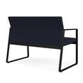 thumbnail image 5 of Gansett Reception Waiting Room Healthcare Loveseat / Black Steel / Navy Blue, 5 of 5