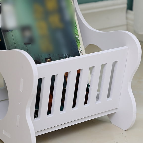 ifundom Round White Coffee Table with Bottom Magazine Storage and Side Pocket