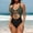 Multicolor, variant on Cutout One Piece Swimsuits for Women Tummy Control Swimwear Tie Front Hot Pink Criss-Cross Back Monokini Ladies Bathing Suit