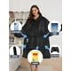 thumbnail image 3 of Manta con capucha portátil, muy cálida para mujeres y hombres, manta con capucha de gran tamaño con mangas y bolsillo gigante (negro), 3 of 5