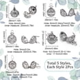 thumbnail image 2 of 10Pcs 5 Styles Cage Charms Brass Locket Charms Stone Holder Necklace Silver Hollow Spiral Bead Cages Round Chime Ball Charms for Jewelry Making Charms Women Adults DIY Necklaces Crafts, 2 of 9