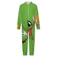 thumbnail image 4 of Looney Tunes Marvin The Martian Kids Hooded Jumpsuit Union Suit Onesie One Piece Blanket for Boys Girls, 4 of 7