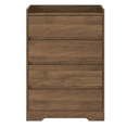thumbnail image 3 of SESSLIFE 4 Drawer Dresser, Chest of Drawers Without Handle,Brown Dresser for Bedroom 100% Waterproof, Modern Wooden Cabinet with Sturdy Frame for Living Room, Entryway, Bedroom, Hallway, Office, 3 of 5