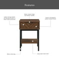 thumbnail image 2 of Better Homes & Gardens Wyatt Geo End Table, Walnut Finish, 2 of 13