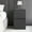 Dark Grey, variant on Modern Narrow Nightstand, Bedside Table with 2 Drawers, Slim Bedroom Storage Cabinet for Small Spaces Solid Wood (Khaki)