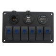 thumbnail image 4 of Panel De Interruptor Basculante Para Barco, Panel De Interruptor De Palanca De Monitoreo En Tiempo Real Con Voltímetro De Cargador USB Para Camión Para SUV, 4 of 7