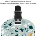 thumbnail image 4 of Square 2Pack PU Leather Terrazzo Flooring Cruise Luggage Tag with Privacy Cover and Name ID Tag for Travel Handbags Backpacks Luggage Tags, 4 of 6