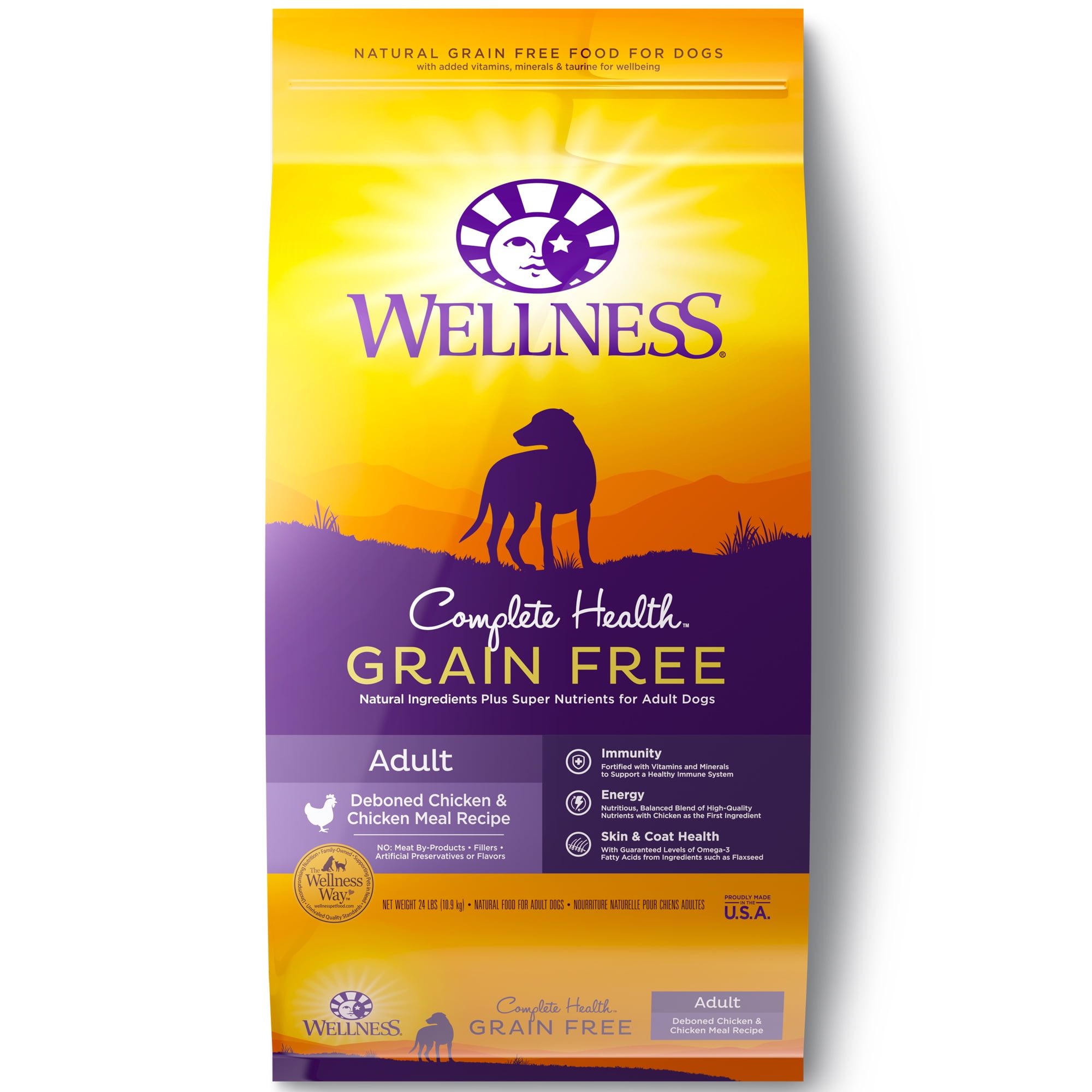 Wellness Complete Health Natural Grain Free Dry Dog Food, Chicken, 24