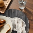 thumbnail image 4 of Round Placemats Abstract White Bear Painting 15 inch Set of 4 Table Mats for Dining Table Black Wood Grain Heat Resistant Non-Slip Kitchen & Home Decorative Place Mat Set, 4 of 8