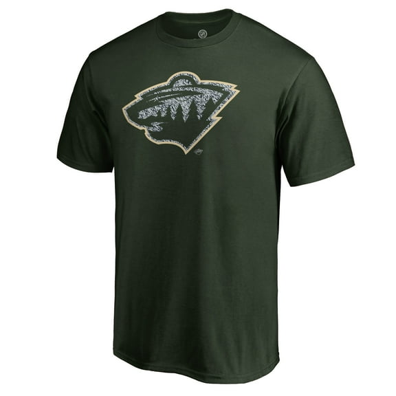 Men's Green Minnesota Wild Static Logo T-Shirt