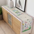 thumbnail image 4 of Easter Table Runner - 36 Inch Long, Kitchen Dining Table Runner Dresser Scarves, Spring Bunny Botanical Flowers Herbs Eggs Plaid Farmhouse Decor for Coffee Tables Wedding Party Banquet, 4 of 8