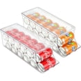 thumbnail image 3 of 2 Pack Soda Can Organizer Dispenser for Refrigerator Bundle with Corner Bathroom Counter Organizer(2 Pack White), 3 of 8