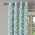 thumbnail image 3 of Ambesonne Geometric Grommet Curtain, Oval Doodle, 50" x 63", Coconut Turquoise, 3 of 6