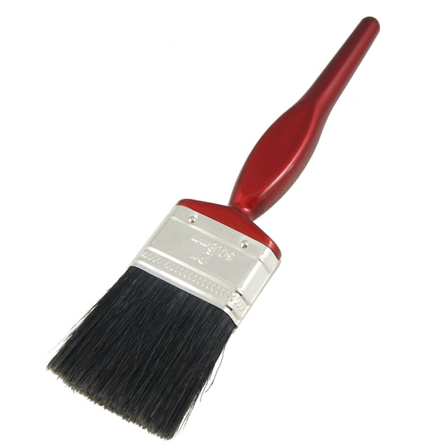 Painter Artist Bristle Handle Paint Brush Painting Tool Black Dark Red 2 Inch Wide