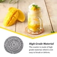 thumbnail image 3 of Injueey Woven Coaster Mug Placing Cushion Weaving Mat Craft Rope Table Coasters Thickened Cup Tableware Cotton for Home Bar Mostrada Blanco negro, 3 of 6