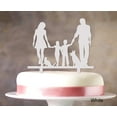 thumbnail image 1 of Family Cake Topper Personalized Silhouette Cake Topper Color Option Available 6-8 Inches Wide, 1 of 1