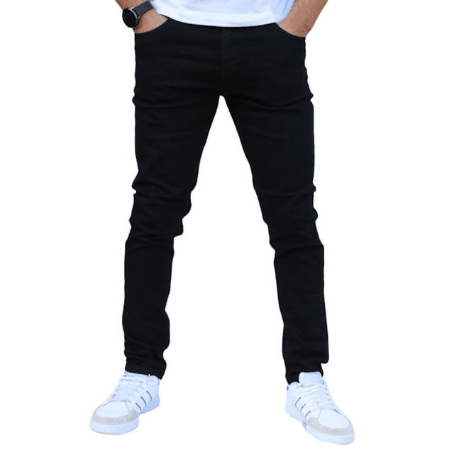 Pantalón de mezclilla stretch John Silver Corte skinny Color negro