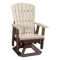 American Furniture Classics Fan Back Swivel Glider in Birchwood/Tudor Brown