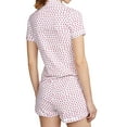 thumbnail image 2 of Roberta Roller Rabbit Women's Jersey Hearts Polo Pajamas Small Pink, 2 of 3