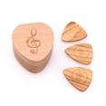 thumbnail image 5 of Guitar Picks, Natural Wooden Guitar Picks In a Heart Shaped Box, Unique Guitar Gift for Bass/Electric/Acoustic Guitars Headstock, 5 of 7