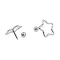thumbnail image 6 of jiaroswwei Stainless Steel Star Bar Ear Tragus Cartilage Helix Stud Earrings Body Piercing, 6 of 8