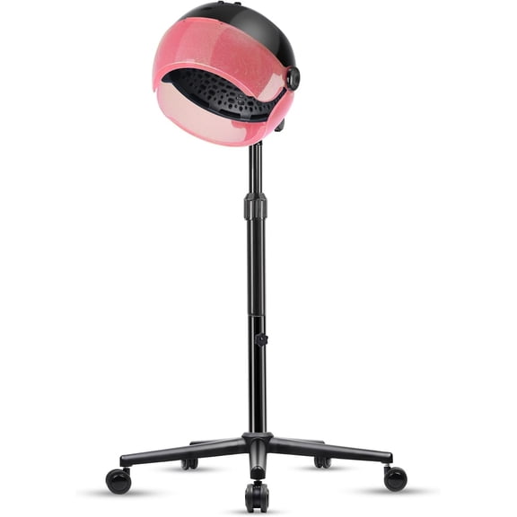 Hooded Hair Dryer, Professional Standing Hair Dryer with Time Settings, Controls and 3 Temperature Modes, Sit Under Hair Dryer Bonnet, Height Adjustable Ionic Hooded Dryer for or Salon Use