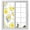 Yellow, variant on Yellow Watercolor Floral Window Privacy Film, Spring Flower Abstract Art Static Cling UV Sun Blocking Heat Control Window Tint Day and Night, Non-Adhesive One Way Windows Privacy Cover 19.6''x39.3''
