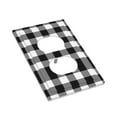 thumbnail image 3 of Kll White And Black Plaid Pattern Wall Plate,Gloss Finish,Standard Size 1 - 5" X 3", Polycarbonate Thermoplastic,Electric Receptacle Plug Covers, 3 of 8