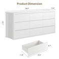 thumbnail image 3 of Modern 9 Drawer Dresser for Bedroom, Wide Wooden Chest, Large Storage Organizer, Versatile Furniture for Living Room Hallway Entryway - White, 3 of 7