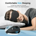 thumbnail image 3 of Breathable Sleep Mask, 3D Eye Mak Sleep for Side Sleepers Women Men, Light Blocking Sleeping Mask with Adjustable Strap, Soft Lightweight Eye Cover for Travel, Night Work, Nap, Office - Black, 3 of 14