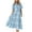 dresses for women clearance-Light Blue, variant on Homenesgenics Summer Dresses 2025 Women's Spring Shirt Dress Short Puffy Sleeve Tiered Ruffle Flowy Long Maxi Dresses Blue XXL
