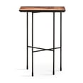 thumbnail image 3 of Enza Home Solaro 22" MDF Wood & Metal Side Table in Walnut/Black, 3 of 4