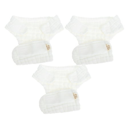 SEWCHICS 3PCS Soft Cotton Cloth Diapers for Babies and Newborns, Skin-Friendly and Comfortable Wearable Diaper Set