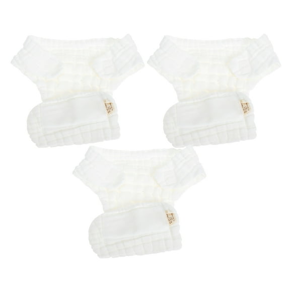 SEWCHICS 3PCS Soft Cotton Cloth Diapers for Babies and Newborns, Skin-Friendly and Comfortable Wearable Diaper Set