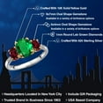 thumbnail image 2 of Gem Stone King 925 Silver and 10K Yellow Gold Green Nano Emerald and Red Rhodolite Garnet and Lab Grown Diamond Engagement Ring for Women | 2.56 Cttw | Oval 9X7MM | May Birthstone | Size 8, 2 of 6