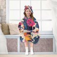 thumbnail image 7 of FORMRS Wearable Blanket Hoodie with Sleeves for Kids Cozy Flannel Sweatshirt, Flowers Pattern Style, 7 of 7