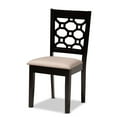 thumbnail image 6 of Bowery Hill Upholstered and Brown Finished Wood 4-Piece Dining Chair Set, 6 of 6